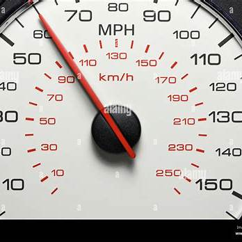 Image of speedometer showing over 60mph