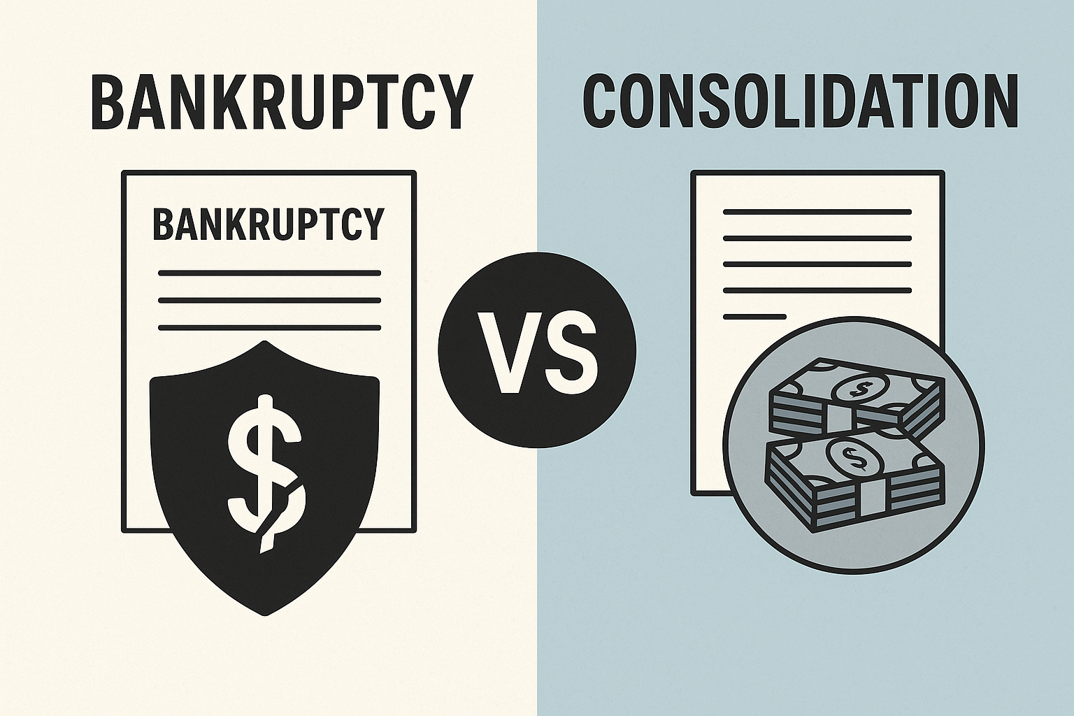bankruptcy vs debt consolidation image